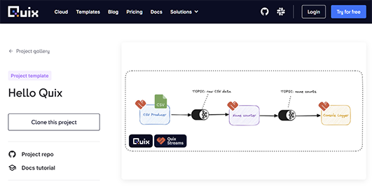 Screenshot of a pipeline